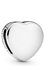 catchy silver simple heart Pandora baby charm